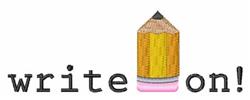 Write On - 4x4 write quick stitch machine embroidery design for festive table runners