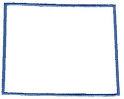Blue rectangular frame with a textured outline, featuring a blank center for customization in a minimalist style.
