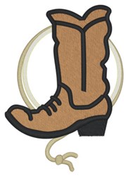 Boot & Rope Embroidery Design | EmbroideryDesigns.com