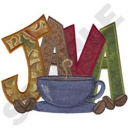 5x7 applique java pattern - Java Applique perfect for kitchen tea towels