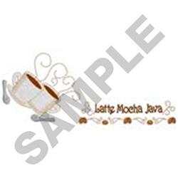 detailed java machine embroidery pattern - Latte Mocha Java perfect for Wine Bags