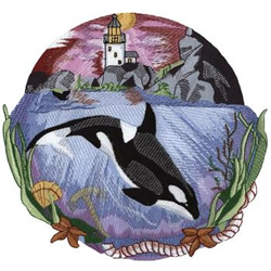 Orca Underwater Embroidery Design | EmbroideryDesigns.com