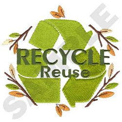 Recycle Reuse Embroidery Design | EmbroideryDesigns.com