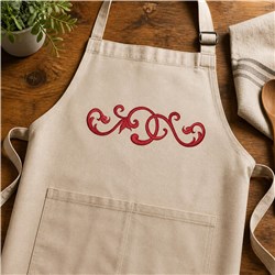 beginner-friendly scroll machine embroidery pattern - Scroll perfect for kitchen aprons