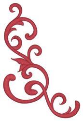 beginner-friendly scroll machine embroidery pattern - Scroll for Napkin Corners
