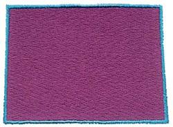 Solid color rectangle patch in rich purple with vibrant blue border, showcasing simple and bold color contrast.
