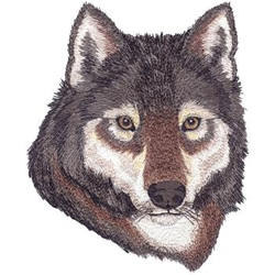 「WOLF’S」/「HEAD」 Wolf Head Embroidery Design | EmbroideryDesigns.com