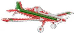 Colorful airplane design in vibrant red and green, showcasing dynamic motion and playful details.