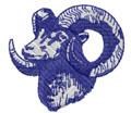 BIGHORN HEAD - 4x4 head beginner-friendly machine embroidery design for Jackets