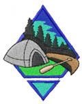 Camping Scene - 4x4 scene beginner-friendly embroidery design for Travel Accessories