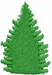 Vibrant green Christmas tree with textured foliage and jagged edges, perfect for festive holiday decor.