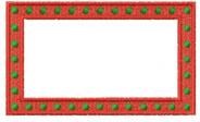 Playful border design featuring a vibrant red outline with green dots, perfect for holiday decor.