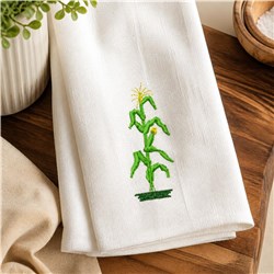 Whimsical cornstalk with vibrant green leaves and cheerful yellow tassels, perfect for harvest-themed home decor.