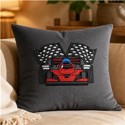race beginner-friendly machine embroidery - Flags and race perfect for kitchen aprons
