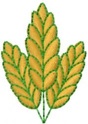 Colorful botanical illustration of golden wheat with rich texture and green stalks, ideal for creating rustic home decor.