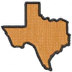 Texas state outline in tan with a thin black border, simple and bold minimalist design.
