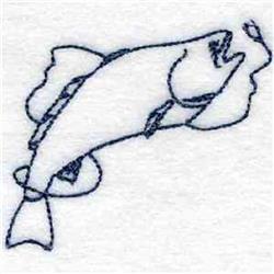 fish redwork machine embroidery - Bluework Fish perfect for decorative pillow covers