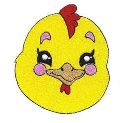 Cute yellow chick with a red comb and big eyes, perfect for Easter celebrations. Playful and colorful design.