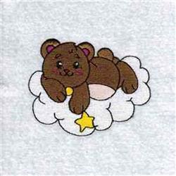 detailed bear machine digital embroidery pattern - Cloud Bear perfect for Pajama Sets