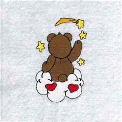 detailed bear machine embroidery pattern - Cloud Bear perfect for Baby Blankets