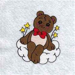 detailed bear machine embroidery pattern - Cloud Bear perfect for Nursery Pillows