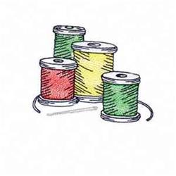 Colorwork Thread - 4x4 thread redwork machine embroidery design for reusable tote bags