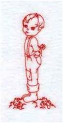 redwork machine digital embroidery - Daniel Redwork perfect for patchwork quilt blocks