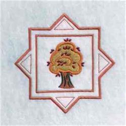 tree detailed machine embroidery - Fall Tree perfect for decorative pillow covers