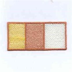 FSL colorful rectangular patch with bright yellow, warm orange, and light white sections, framed in brown.