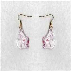 FSL Easter Earring - 4x4 bunny rabbit beginner-friendly embroidery design for Kids Accessories