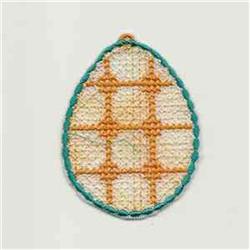 beginner-friendly easter Easter eggs in-the-hoop machine embroidery pattern - FSL Easter Egg for Table Decor