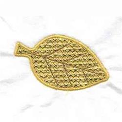 FSL gold leaf with a textured surface, outlined against a bright white background, showcases its natural shape.