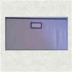 FSL rectangular fabric piece with a purple border, featuring a central cut-out window on a neutral background.