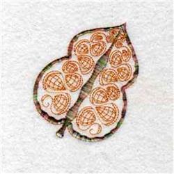 detailed autumn tree machine embroidery pattern - Leaf for decorative pillow covers