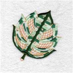 detailed autumn tree machine embroidery pattern - Leaf for patchwork quilt blocks