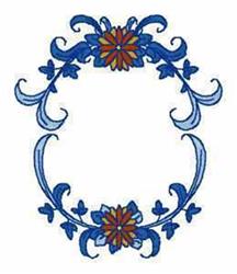 Monogram Frame - 4x4 frame detailed embroidery design for Wedding Invitations