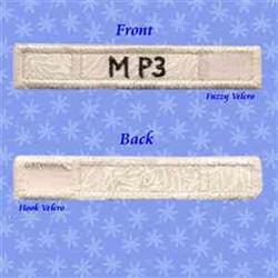 MP3 label with black text on a light blue background adorned with snowflakes, featuring a soft and minimalist style.