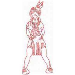 Native Redwork - 5x7 redwork redwork embroidery design for Educational Posters