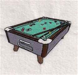 detailed table machine embroidery pattern - Pool Table perfect for reusable tote bags