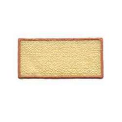 Rectangular patch with a soft beige background and a striking red border, showcasing a simple and functional design.