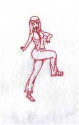 dancer redwork machine digital embroidery - Redwork Dancer perfect for Table Linens