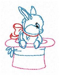 bunny rabbit redwork machine embroidery - Redwork Easter Bunny for Decorative Embellishments