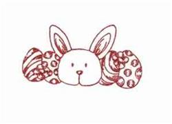 bunny rabbit redwork machine embroidery - Redwork Easter Bunny for reusable tote bags