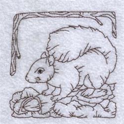 Redwork Squirrel
