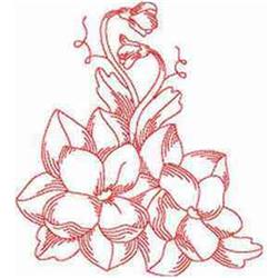 Redwork Violets