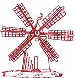 Redwork Windmill