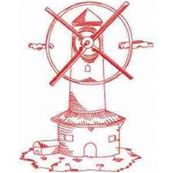 windmill redwork machine embroidery - Redwork Windmill for patchwork quilt blocks