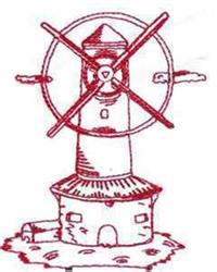 windmill redwork machine embroidery - Redwork Windmill perfect for reusable tote bags