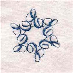 Snowflake E - 4x4 snowflake quick stitch embroidery design for patchwork quilt blocks