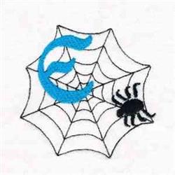spider beginner-friendly machine embroidery - Spider Web E for decorative pillow covers